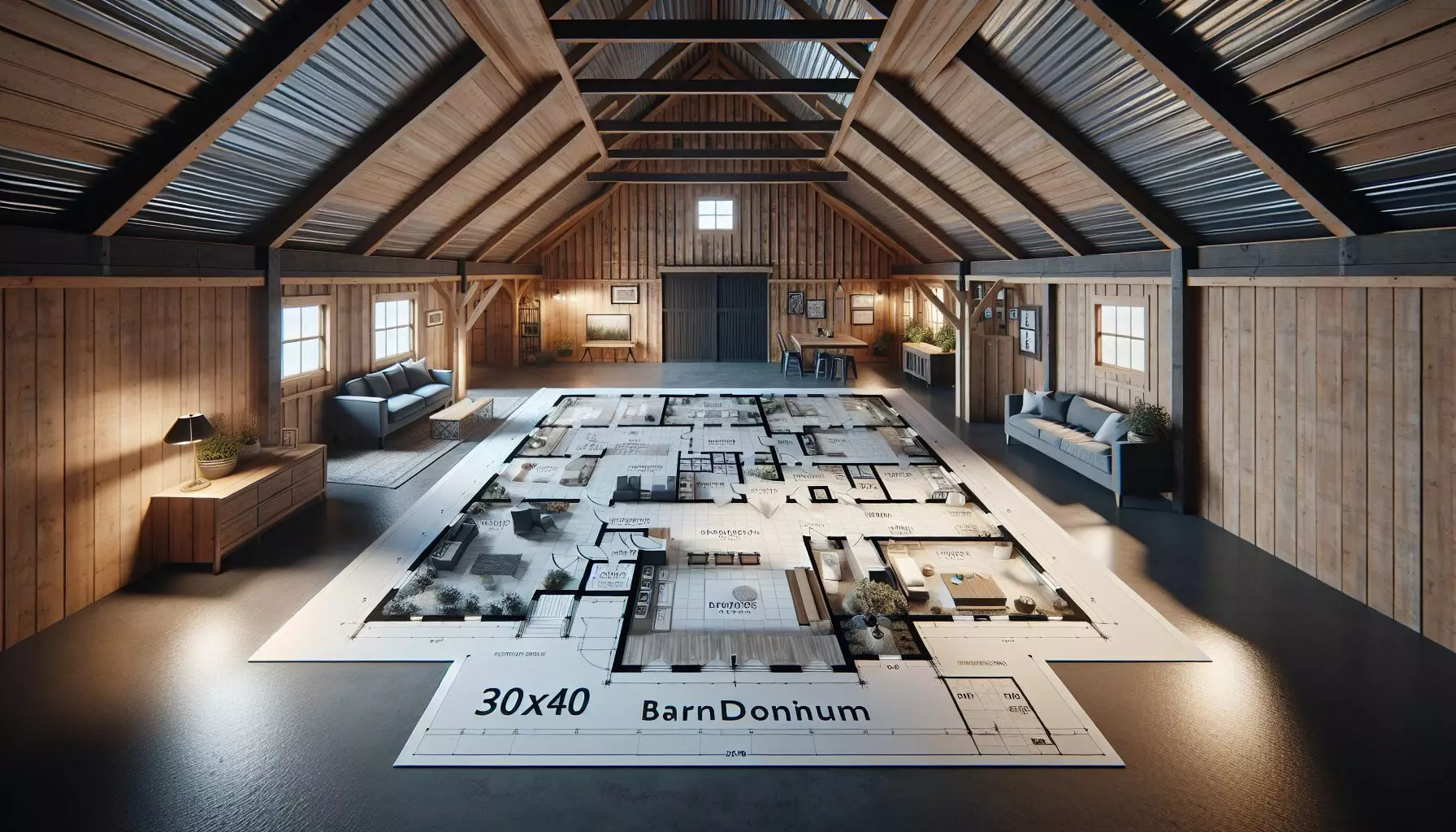 Innovative 30x40 Barndominium Floor Plan With Modern Features